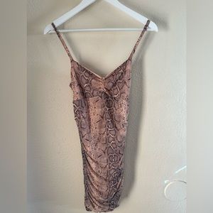 Snakeskin Print Cami Mini Dress